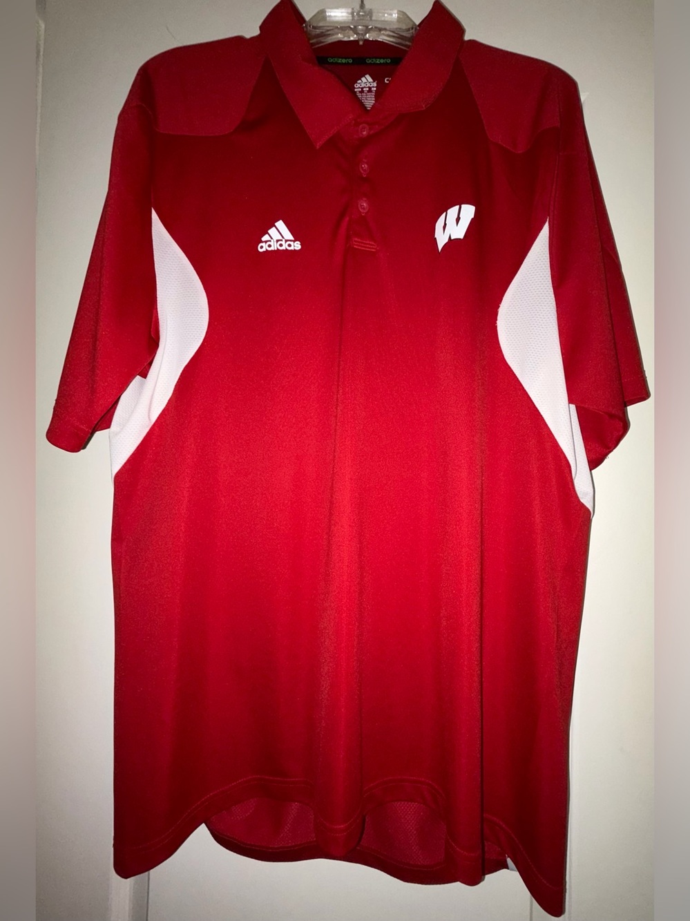 ADIDAS WISCONSIN BADGERS POLO